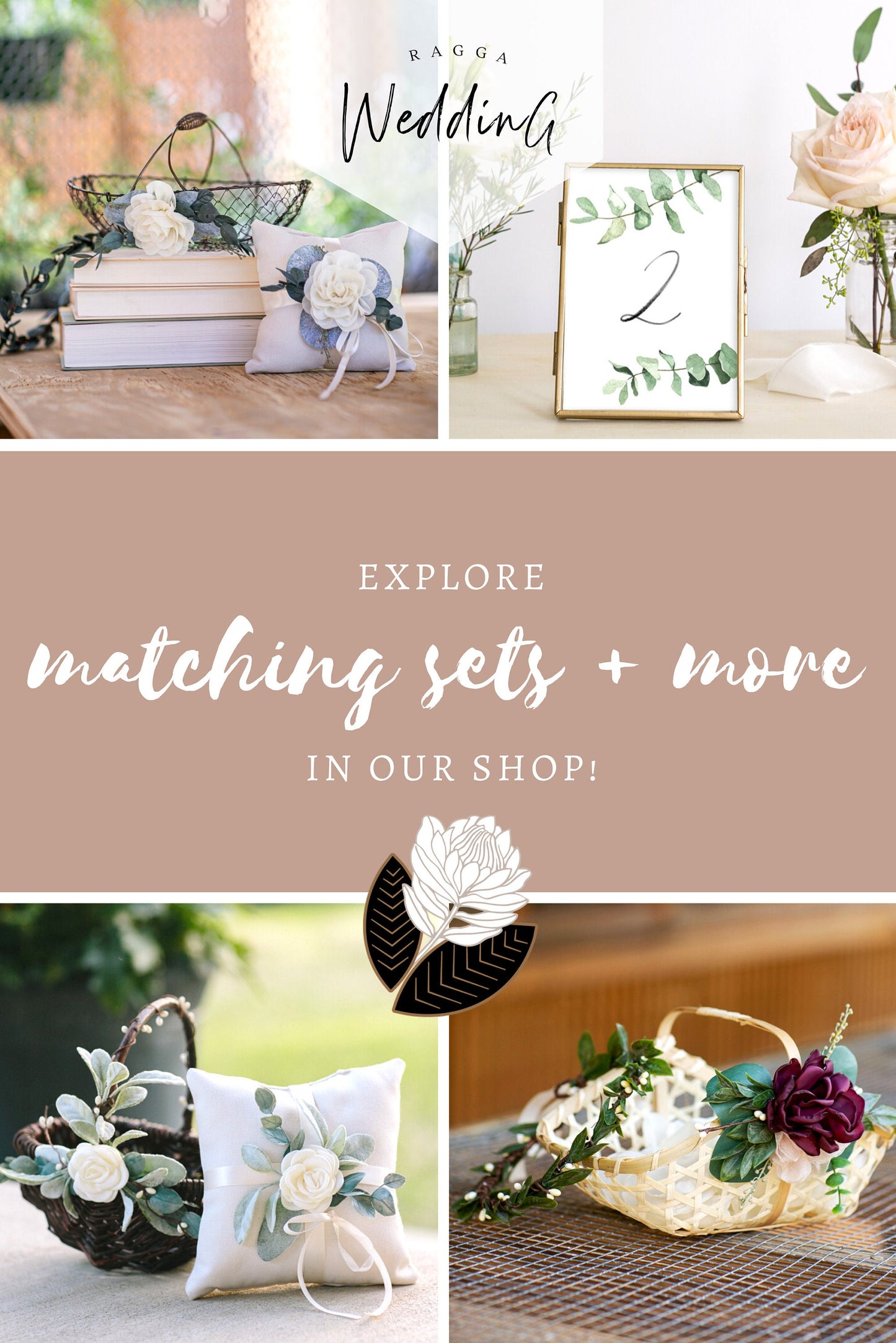 Elodie Fern Flower Crown: Greenery Wedding Floral Halo