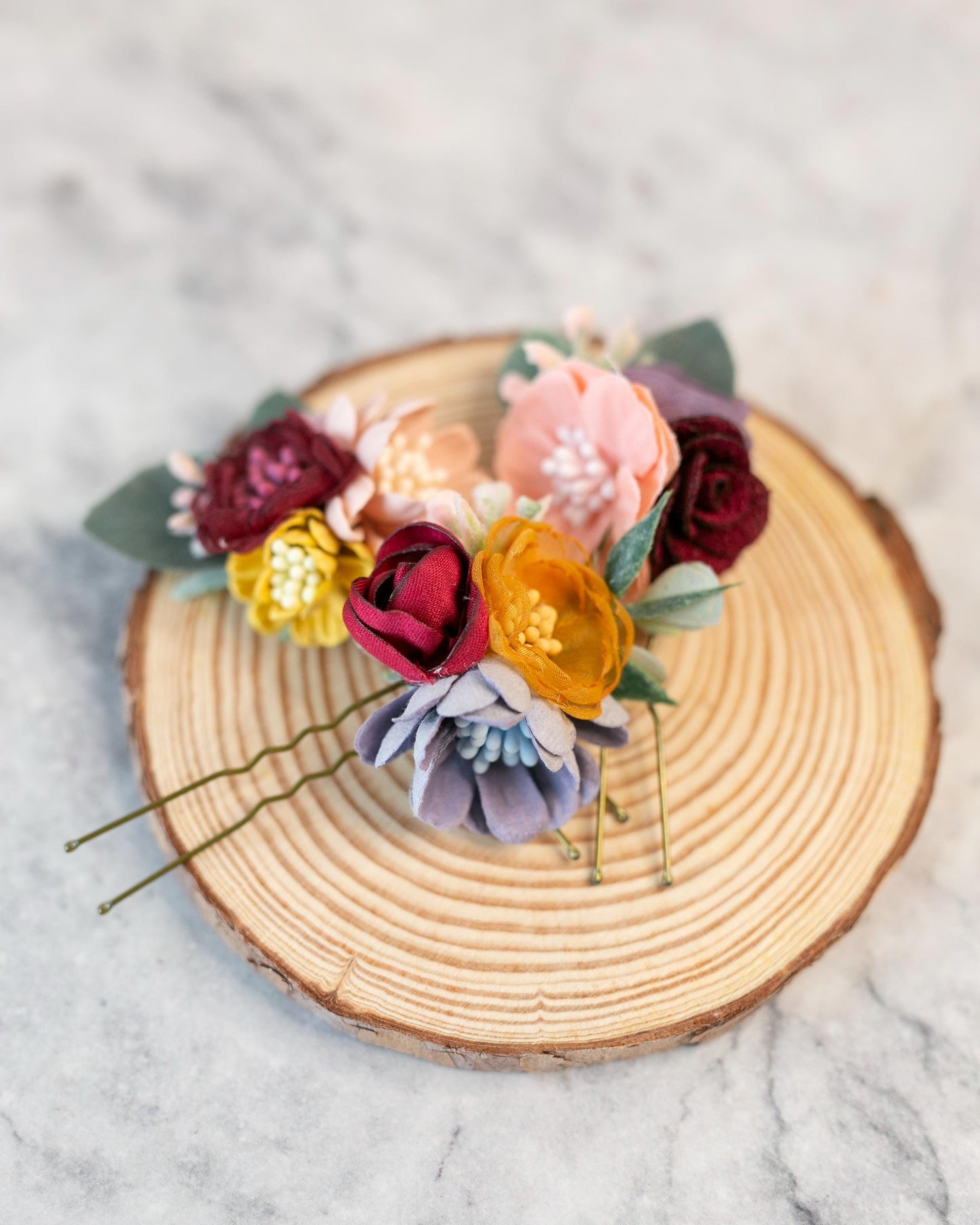 Bridal Flower Hair Pin Set: Regency Wedding Hair Accessory