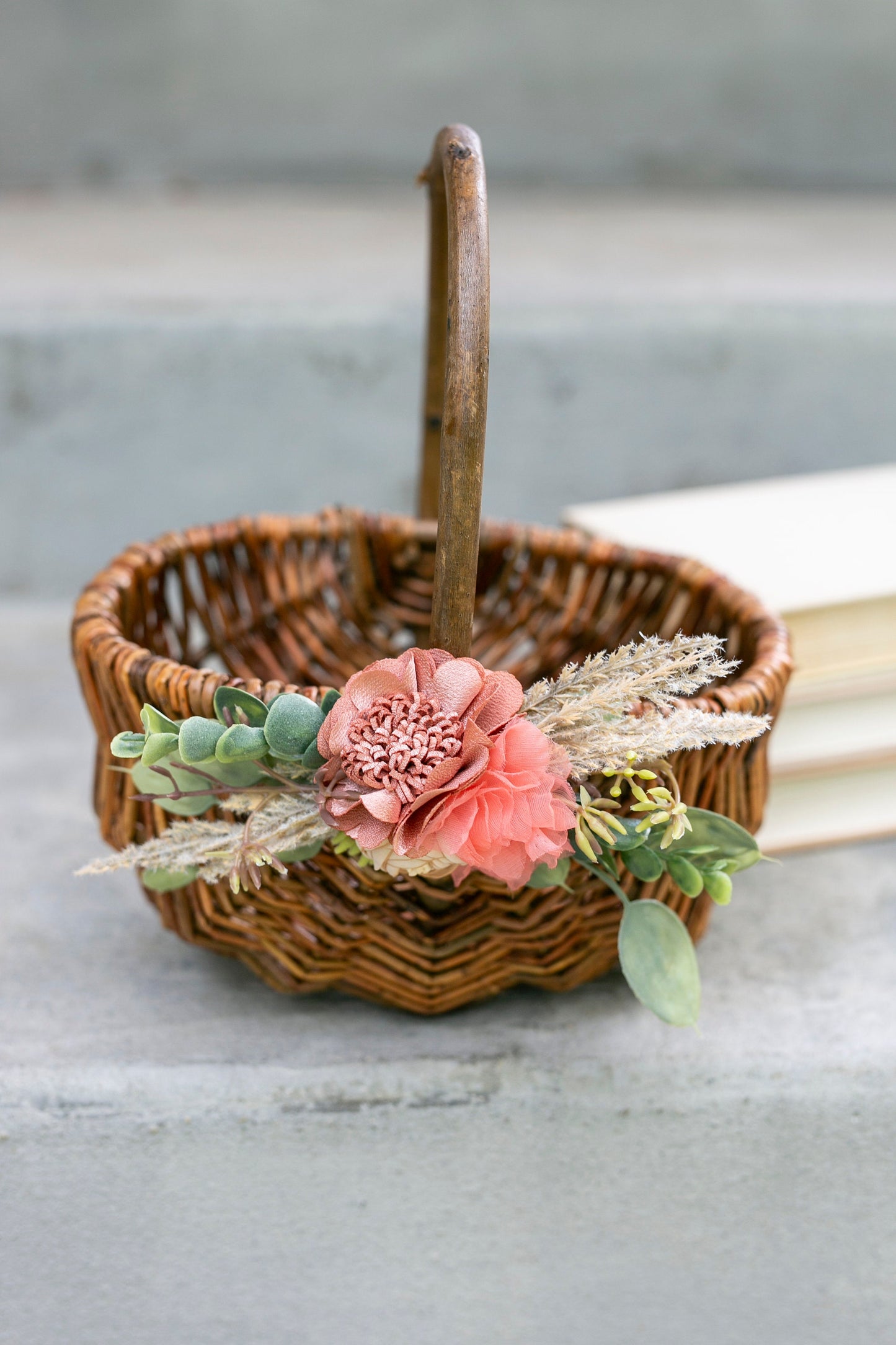 Boho Flower Girl Basket Set: Wildflower Wedding Decor