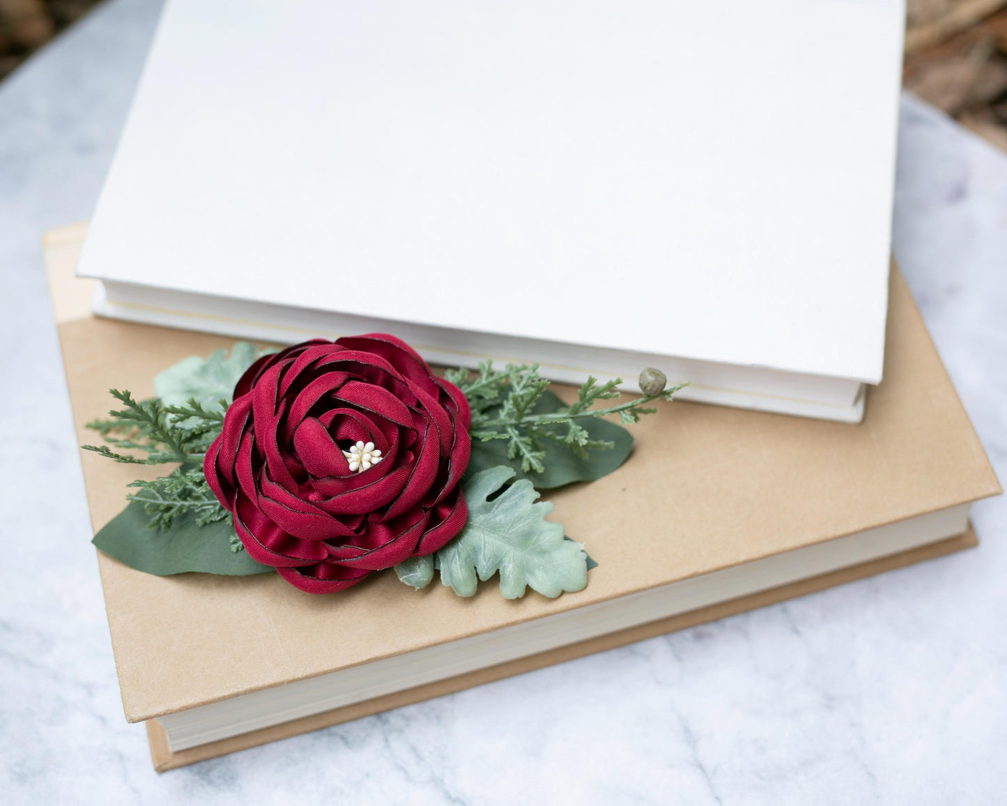 Red Rose Corsage Wristlet: Wedding Mother of Bride Floral Alternative