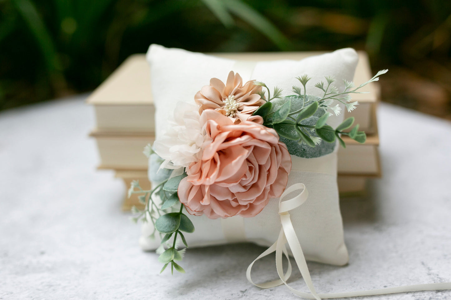Kai Floral Ring Bearer Pillow: Blush Pink Wedding Decor