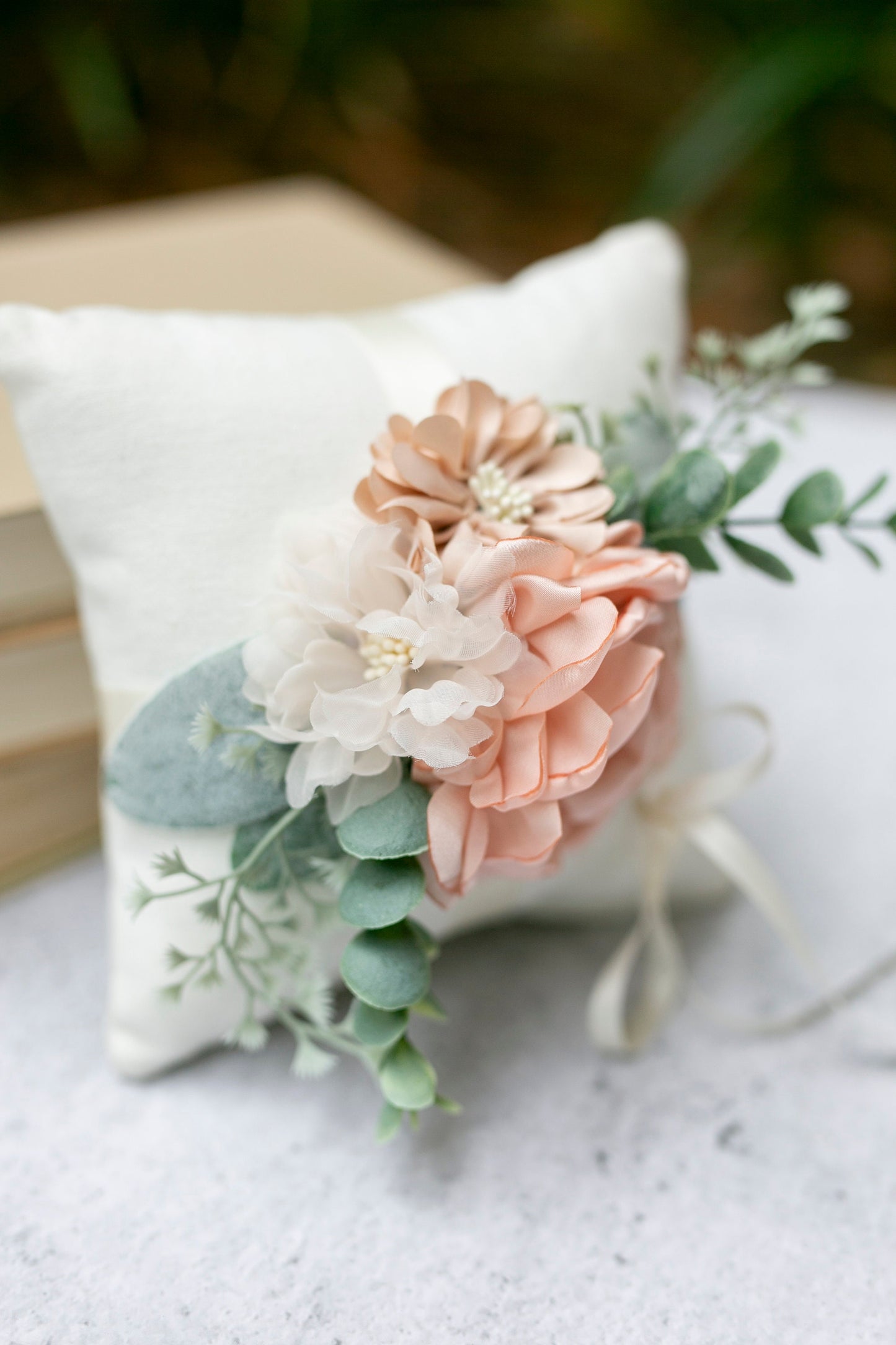 Kai Floral Ring Bearer Pillow: Blush Pink Wedding Decor
