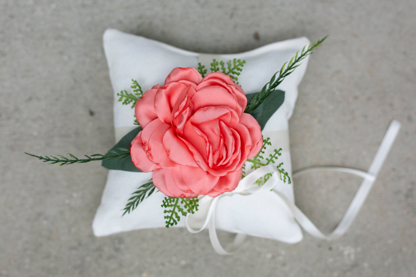 Tropical Flower Girl Basket: Coral Floral Wicker Wedding Decor