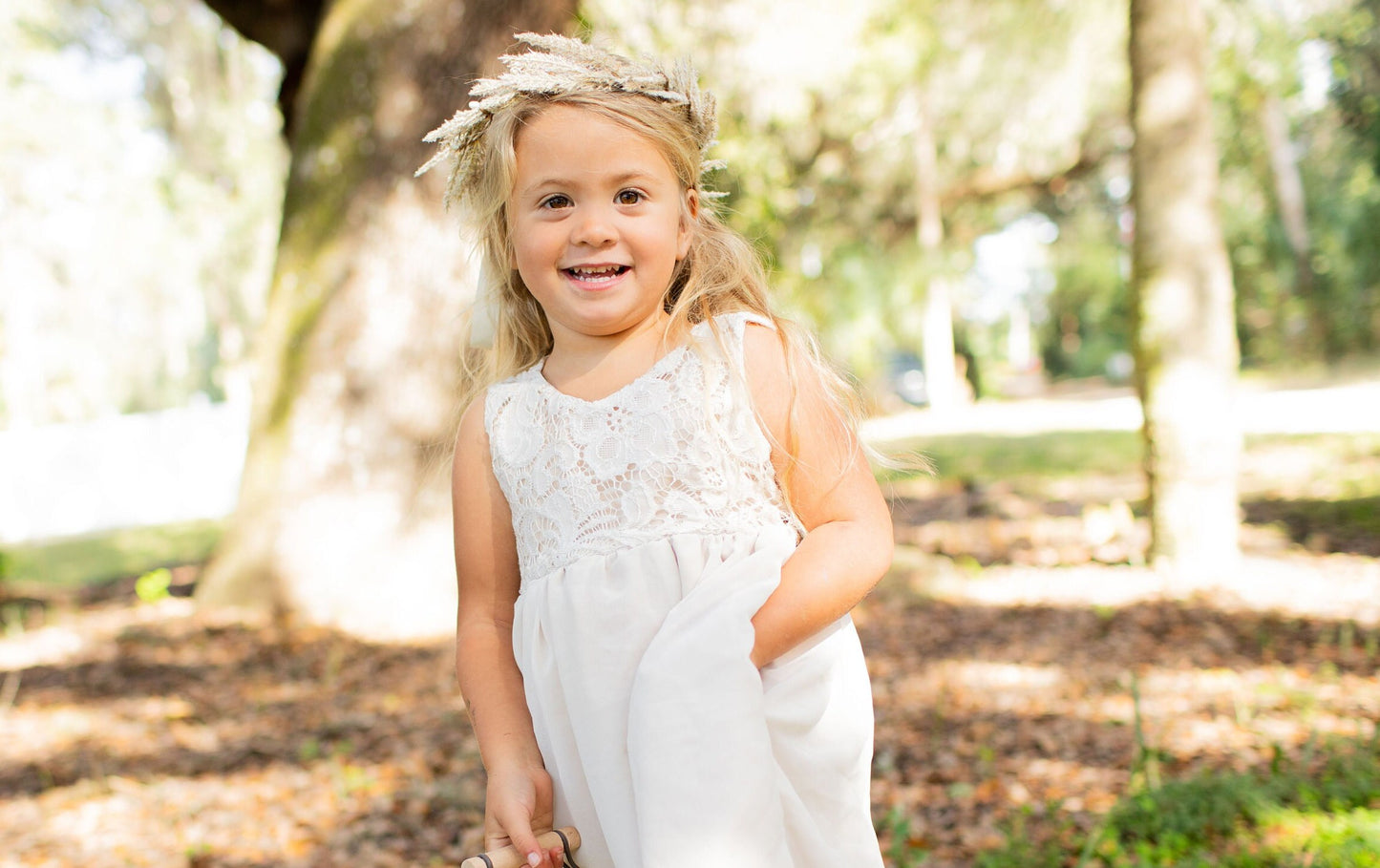 Pampas Grass Flower Crown: Boho Wedding Hair Accessory