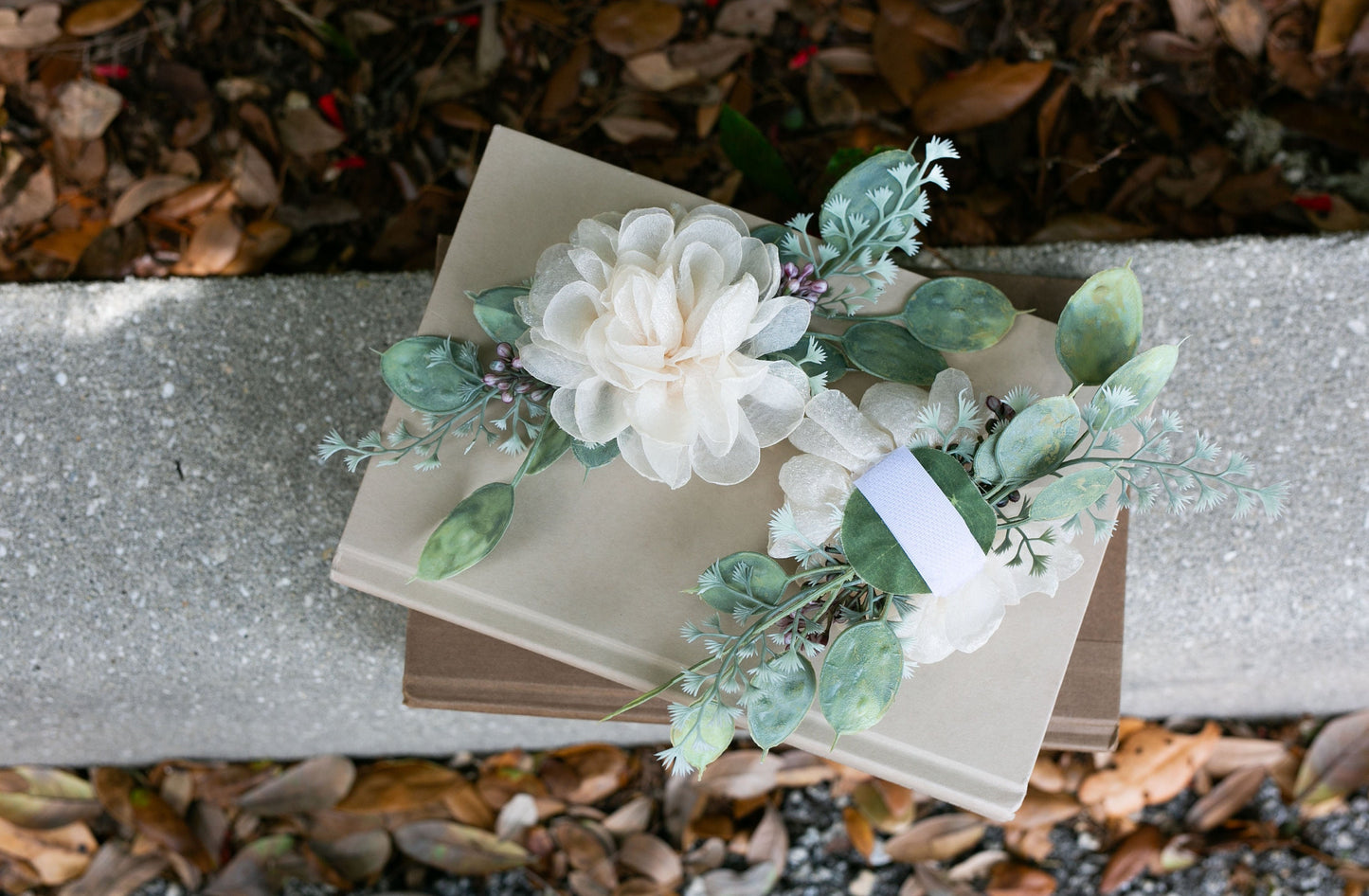 Dog Wedding Collar Corsage: Ivory Floral Pet Collar Accessory
