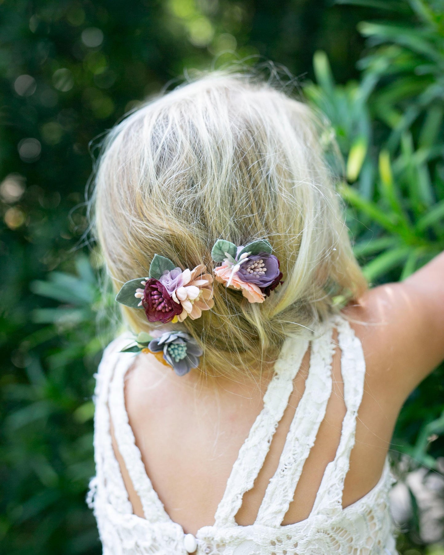 Bridal Flower Hair Pin Set: Regency Wedding Hair Accessory