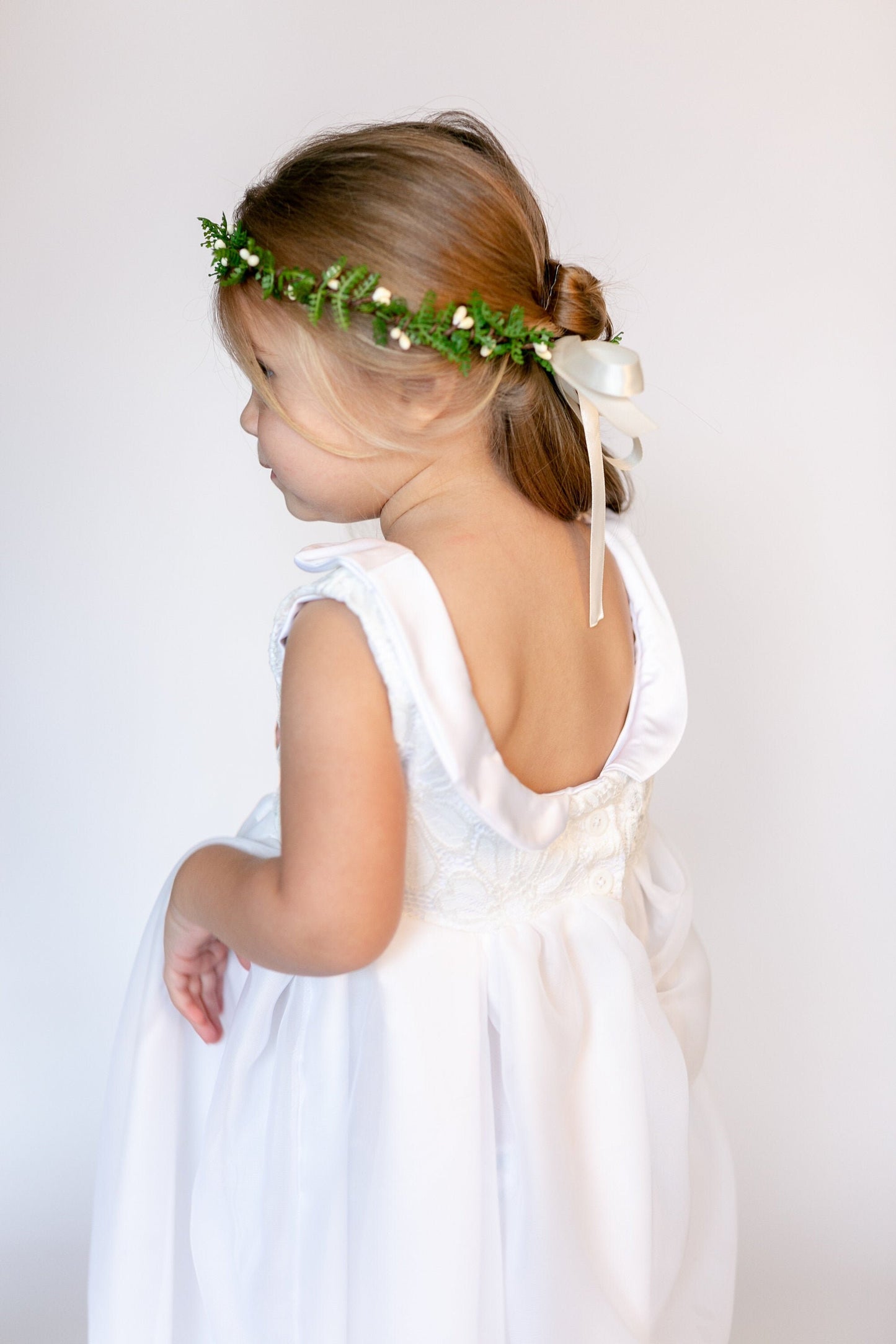 Elodie Fern Flower Crown: Greenery Wedding Floral Halo