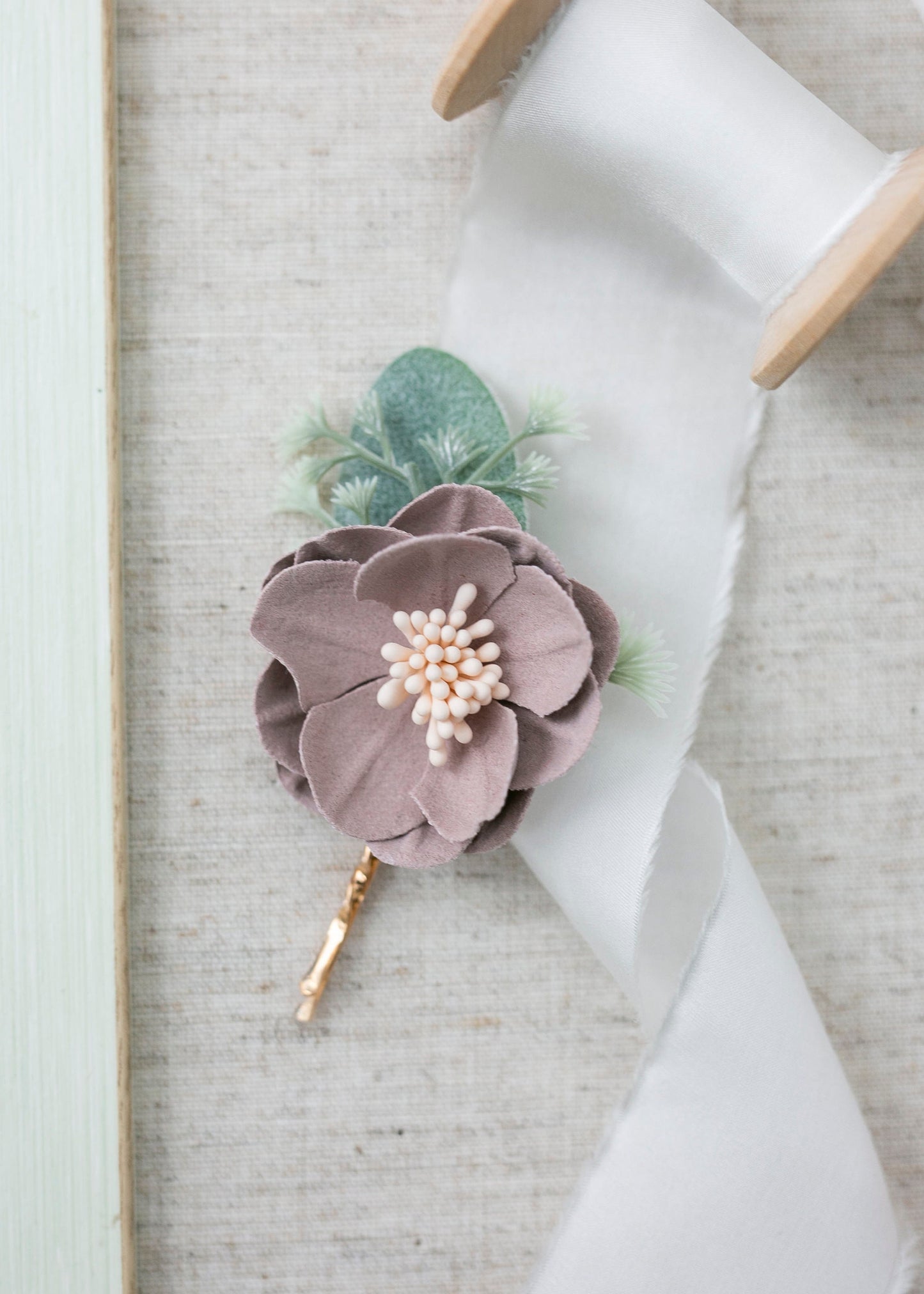 Blush Pink and Mauve Flower Hair Pin Set - Boho Bridal Hair Accessory (Pick Your Quantity)
