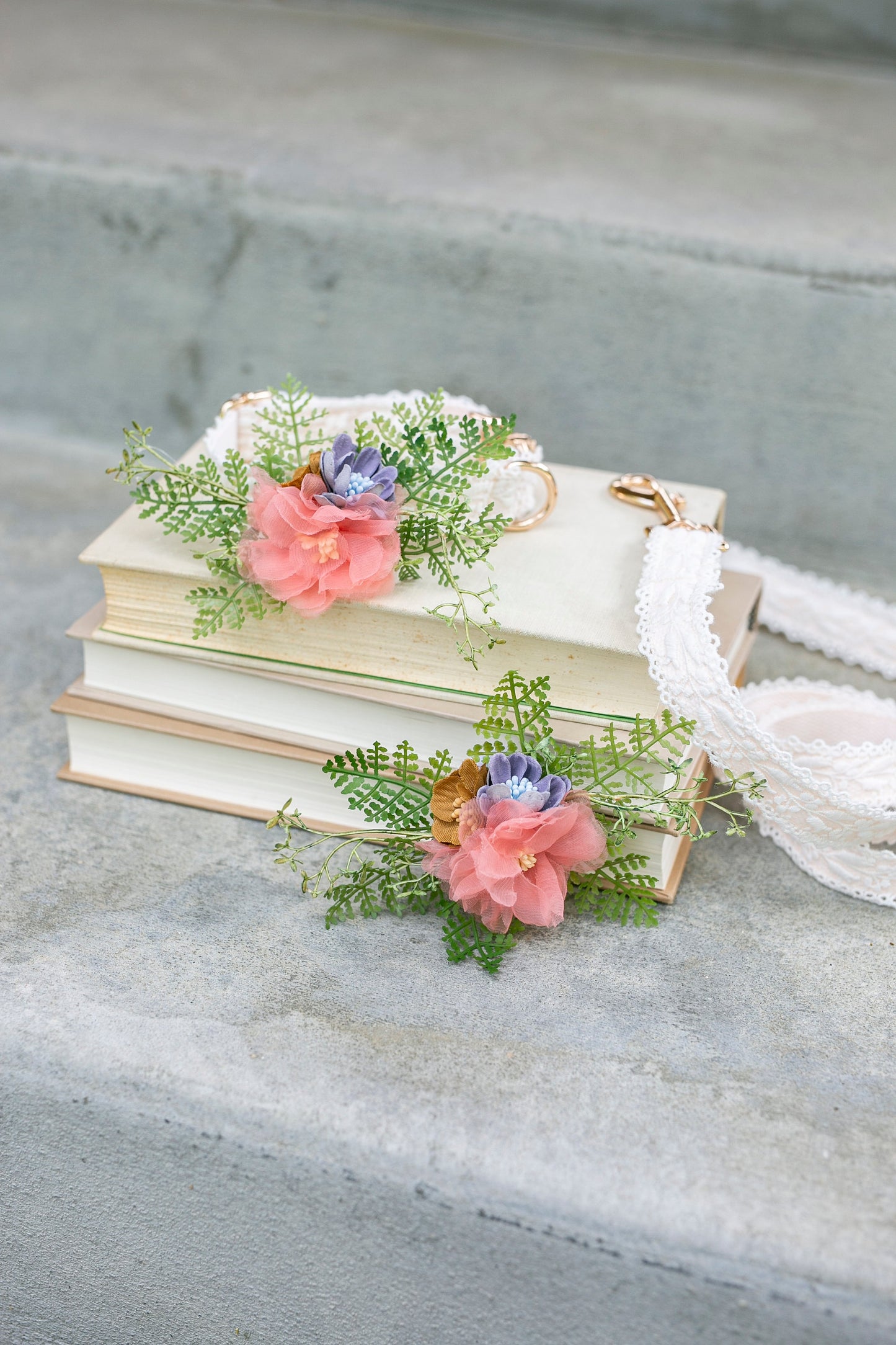 Wedding Dog Corsage, Floral Pet Collar Accessory for Dog Wedding Leash Decor, Attachable & Removable Collar Flower, Pet Bridal Floral Collar