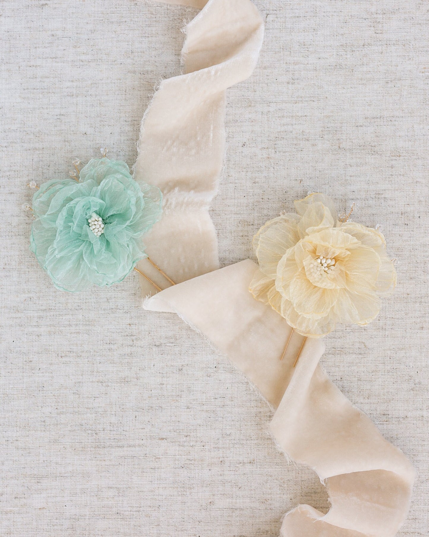 Crystal Flower Hair Pin: Gold Bridal Hair Accessory