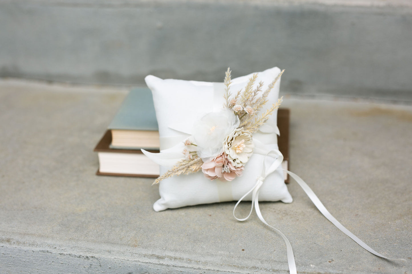 Boho Ivory Flower Girl Basket: Desert Wedding Decor