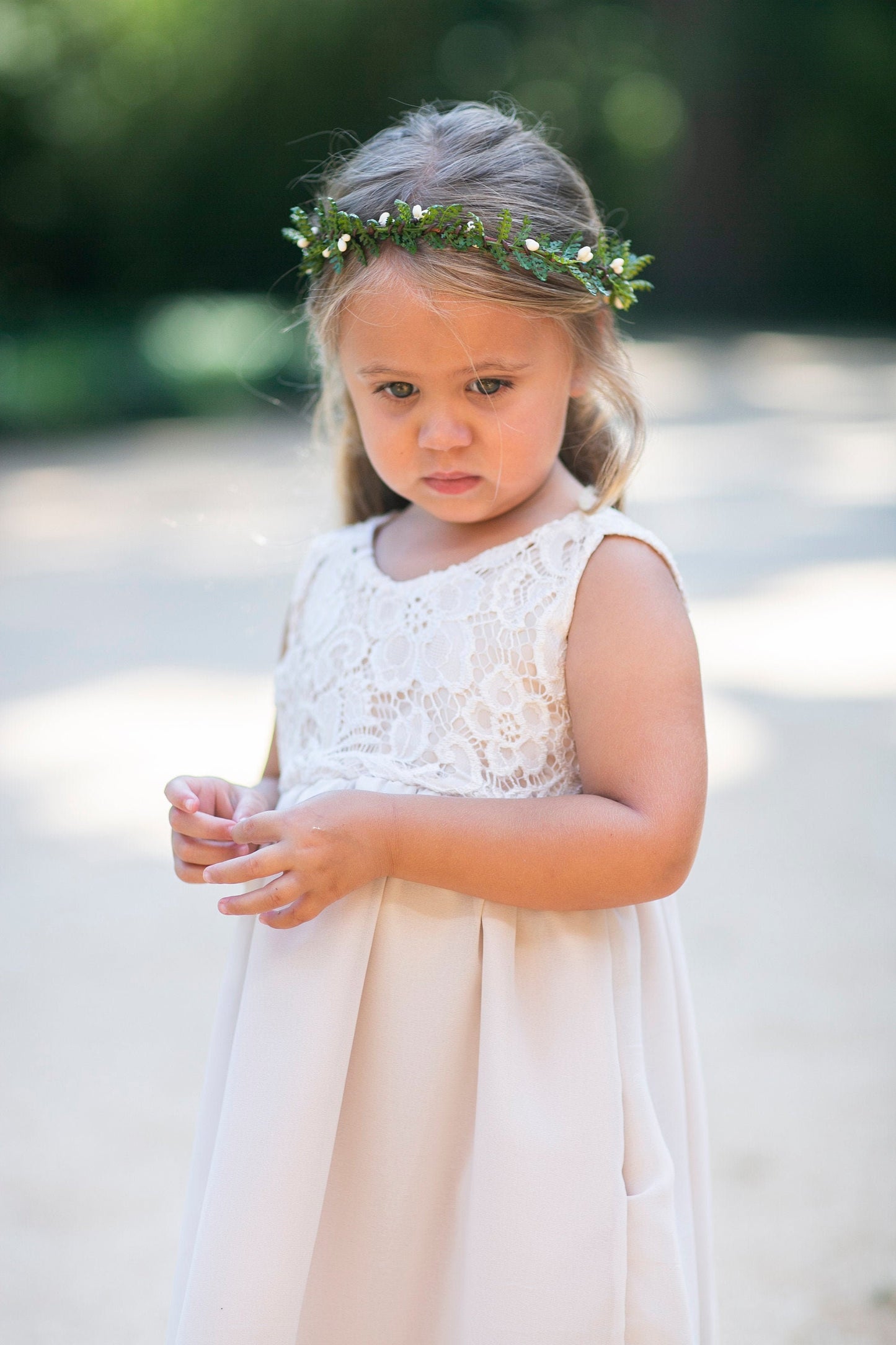 Elodie Fern Flower Crown: Greenery Wedding Floral Halo