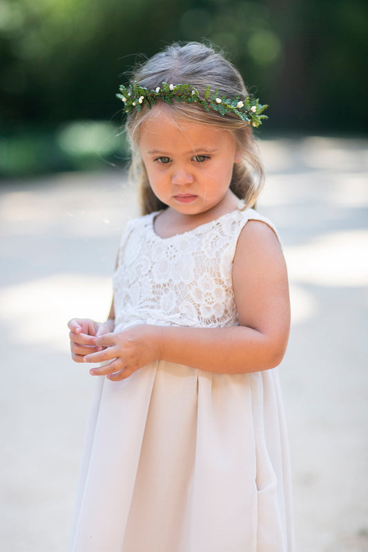 Elodie Fern Flower Crown: Greenery Wedding Floral Halo