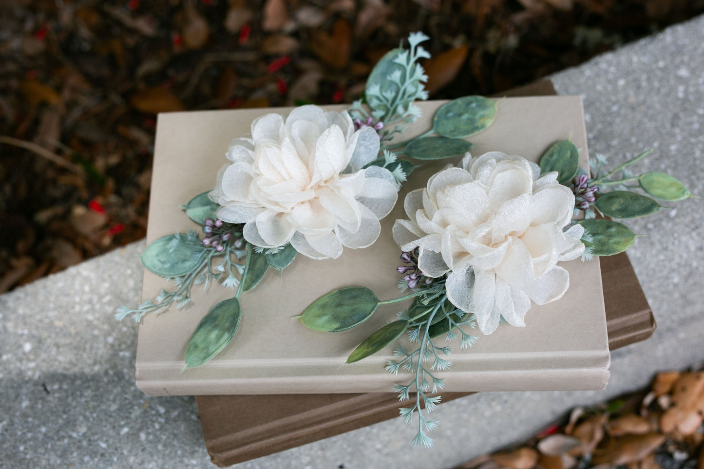 Dog Wedding Collar Corsage: Ivory Floral Pet Collar Accessory