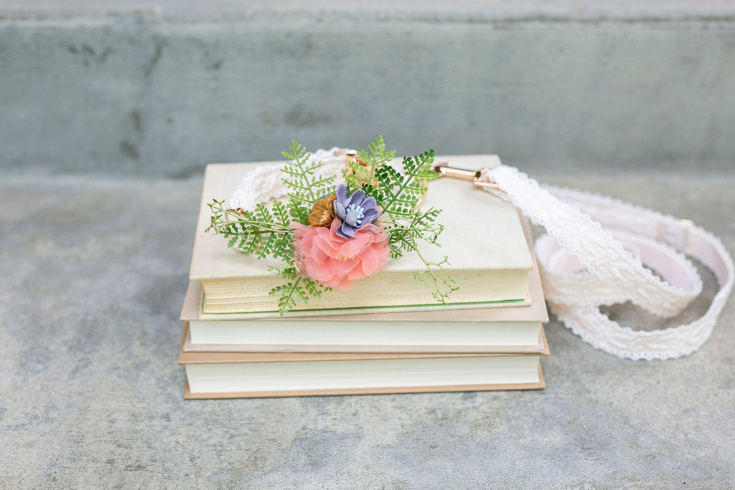 Wedding Dog Corsage, Floral Pet Collar Accessory for Dog Wedding Leash Decor, Attachable & Removable Collar Flower, Pet Bridal Floral Collar