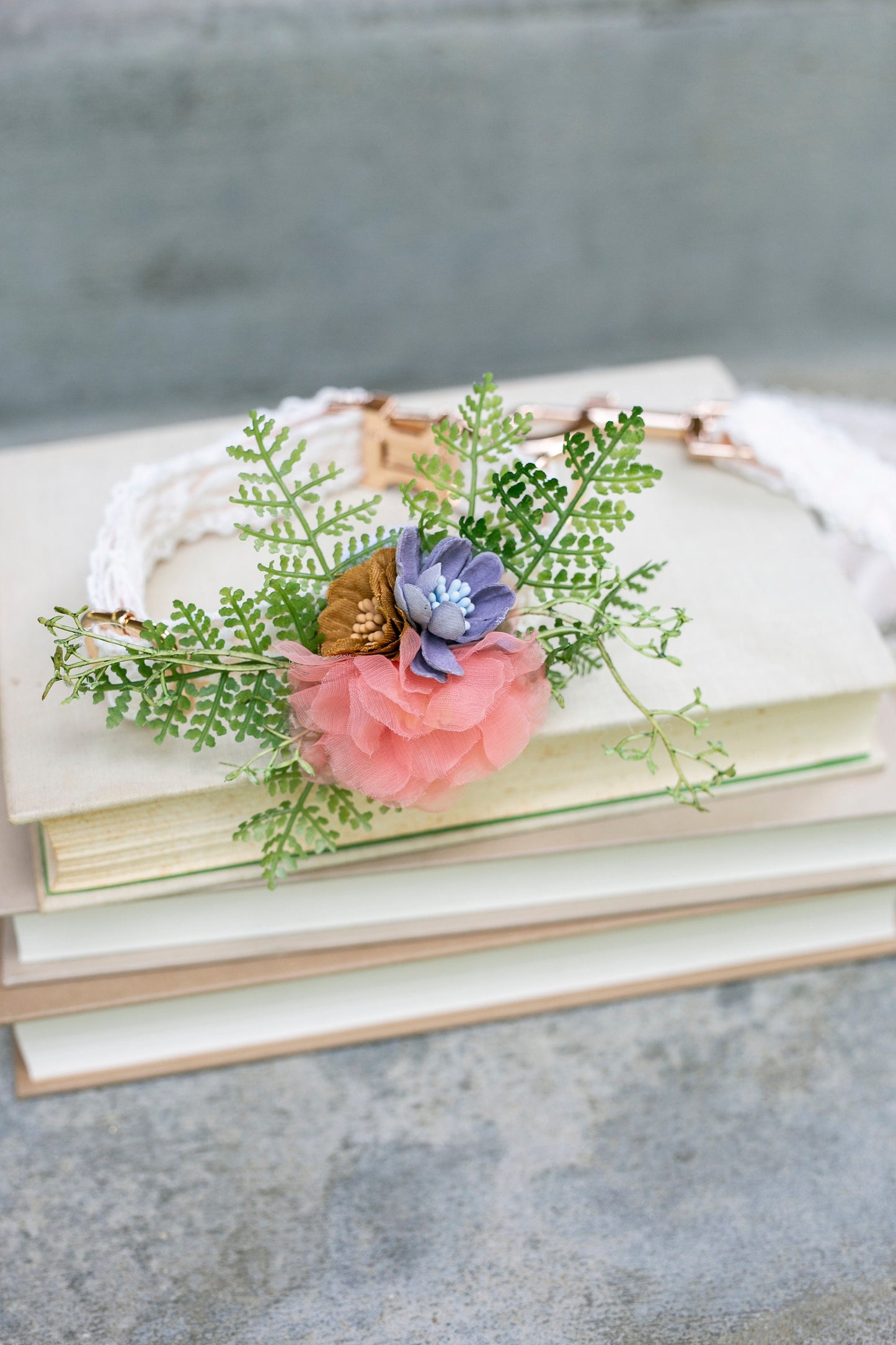 Wedding Dog Corsage, Floral Pet Collar Accessory for Dog Wedding Leash Decor, Attachable & Removable Collar Flower, Pet Bridal Floral Collar