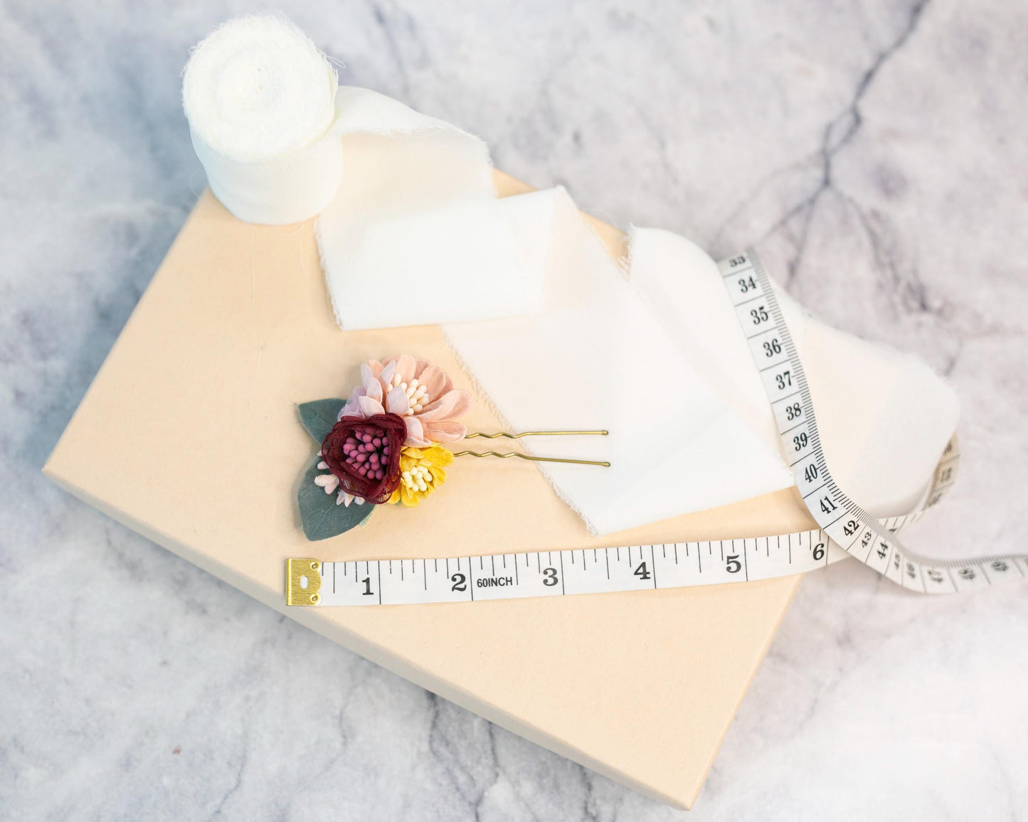 Bridal Flower Hair Pin Set: Regency Wedding Hair Accessory