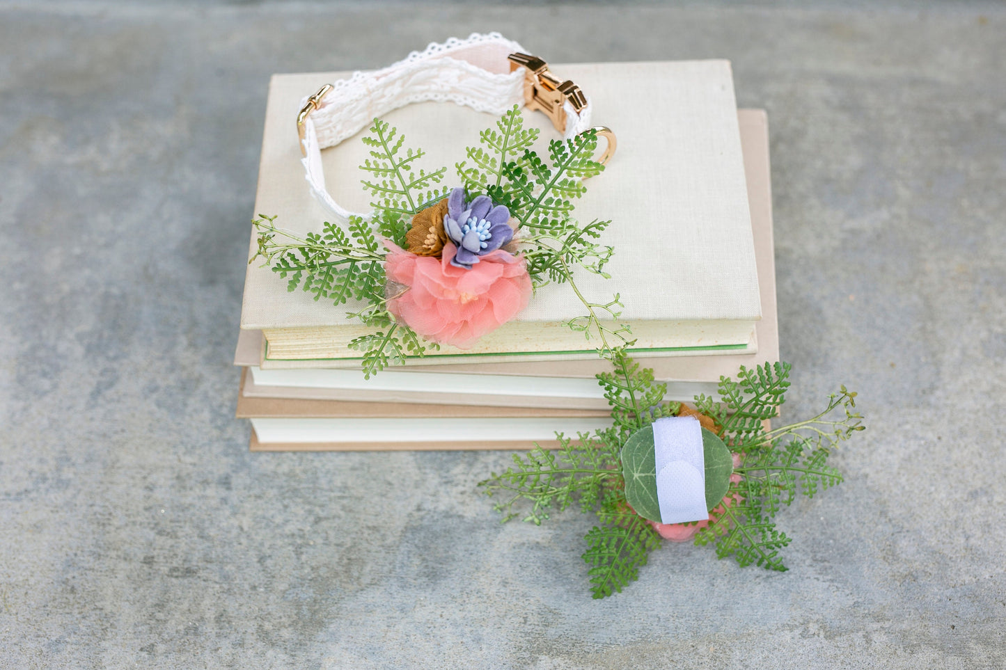 Wedding Dog Corsage, Floral Pet Collar Accessory for Dog Wedding Leash Decor, Attachable & Removable Collar Flower, Pet Bridal Floral Collar